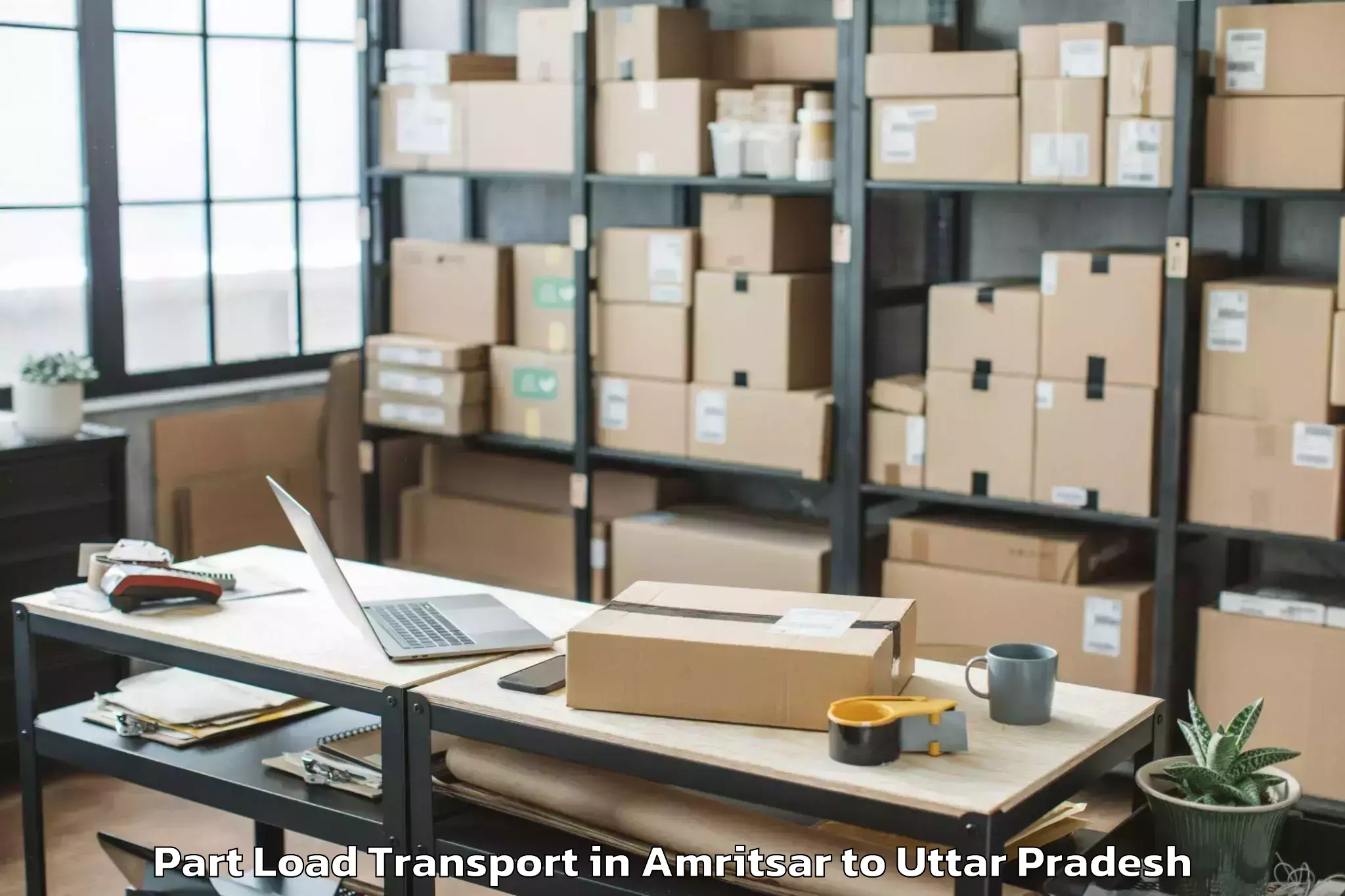 Professional Amritsar to Auraiya Part Load Transport